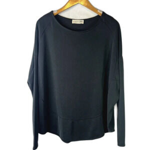 BSB Jeans Long Sleeve Boxy Black Tshirt Size Large